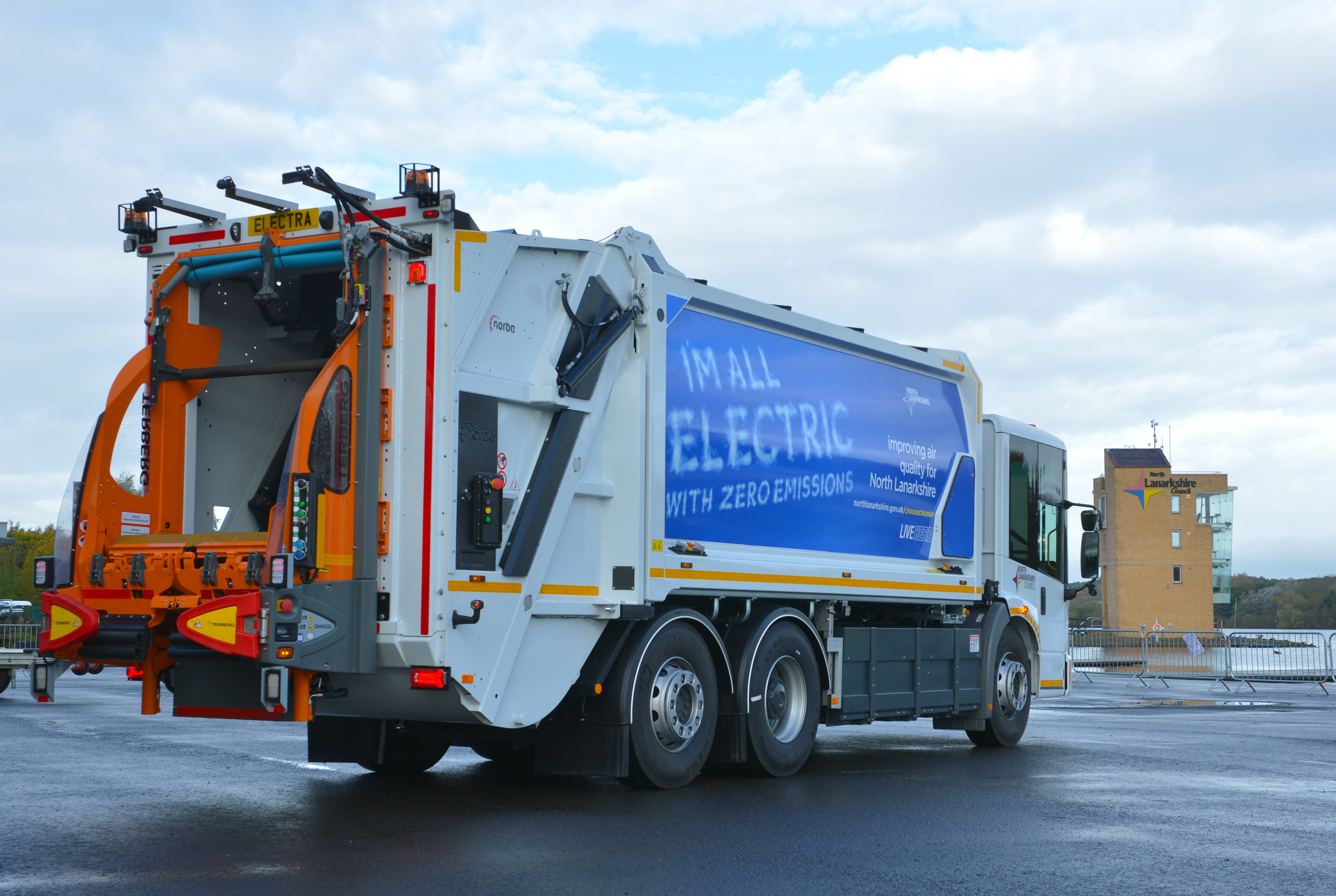 New electric bin lorry is first for Scotland North Lanarkshire Council